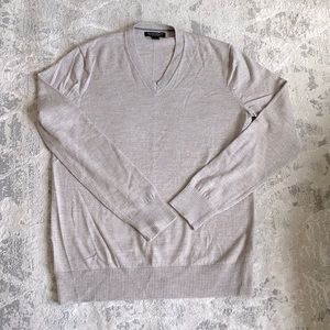 Banana Republic men’s fine merino wool tan sweater Large